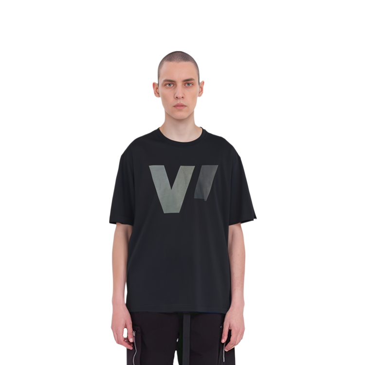 Shop WTAPS Letter Printed Short Sleeve Casual T-Shirt Black - 211PCDT-ST08S