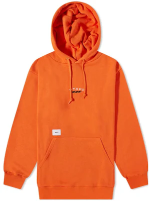 WTAPS Logo Embroidered Hoodie Orange Long Sleeve Pullover Sweatshirt 212ATDT-CSM20-ORG Buy WTAPS Logo Embroidered Hoodie Orange Long Sleeve Pullover Sweatshirt 212ATDT-CSM20-ORG