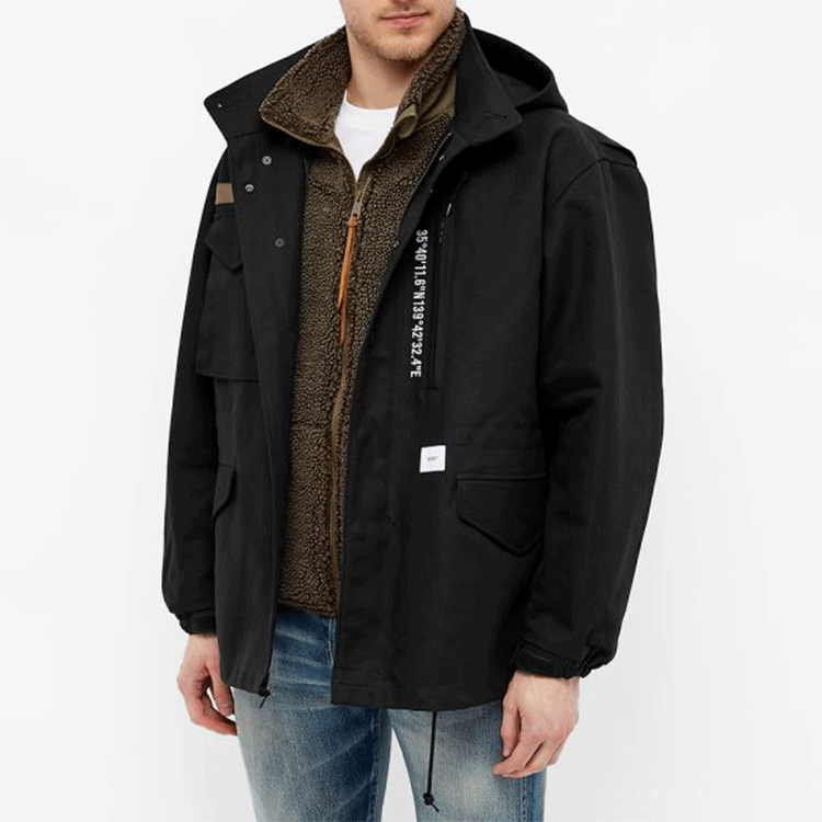 Cheap WTAPS Logo Multi-Pocket Hooded Jacket for Men 202WVDT-JKM01