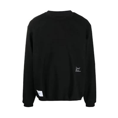 WTAPS Logo Patch Sweatshirt Unisex Black 202TQDTCSM01