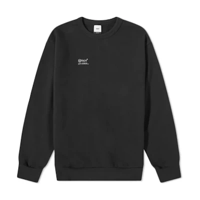 WTAPS Logo Print Crewneck Long Sleeve Sweatshirt Black 212ATDT-CP02S-BK