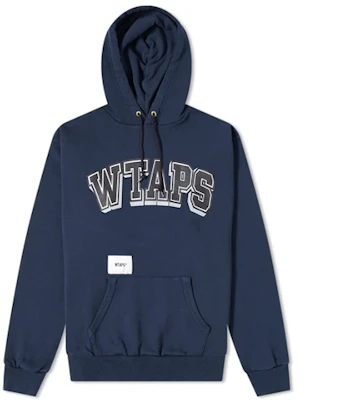 WTAPS Logo Print Navy Hoodie Unisex 201ATDT-CSM18 Buy WTAPS Logo Print Navy Hoodie Unisex 201ATDT-CSM18