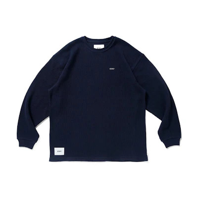 WTAPS Logo Print Pullover Crewneck Sweatshirt Blue 222ATDT-CSM15