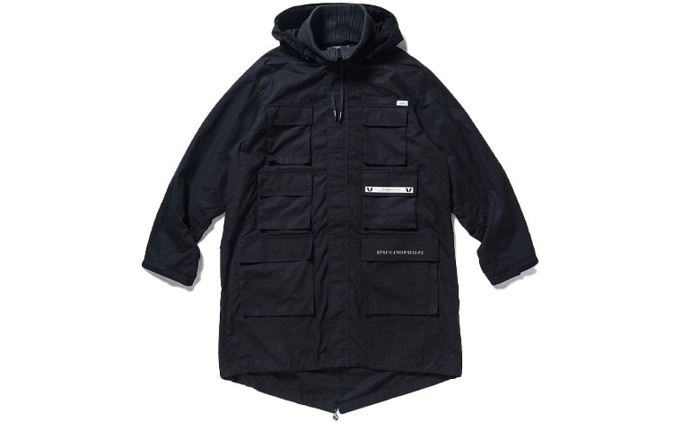 WTAPS Logo Printed Mid-Length Hooded Jacket Men 212WVDT-JKM07