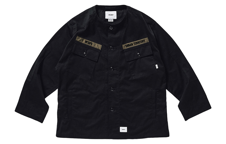 WTAPS Military Style Cotton Crewneck Shirt Jacket 202WVDT-SHM02