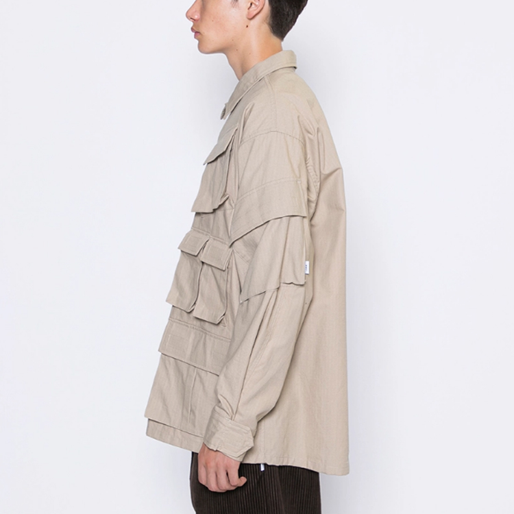 Purchase WTAPS 모듈러 멀티포켓 코튼 립스탑 셔츠 남성용 긴팔 202BRDT-SHM02