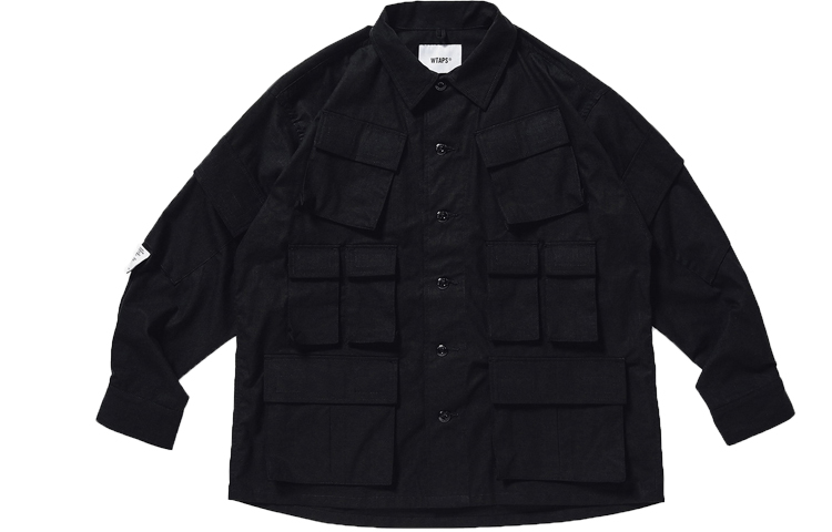 Details for WTAPS 모듈러 멀티포켓 코튼 립스탑 셔츠 남성용 긴팔 202BRDT-SHM02
