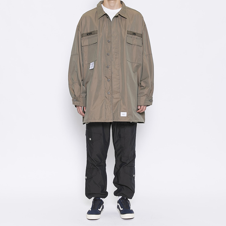 Details for WTAPS Olive Logo Patch Utility Jacket Unisex 201WVDT-JKM04