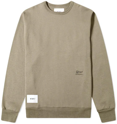 WTAPS Plain Crewneck Long Sleeve Sweatshirt Olive Brown Men 202ATDT-CSM10-OD Buy WTAPS Plain Crewneck Long Sleeve Sweatshirt Olive Brown Men 202ATDT-CSM10-OD
