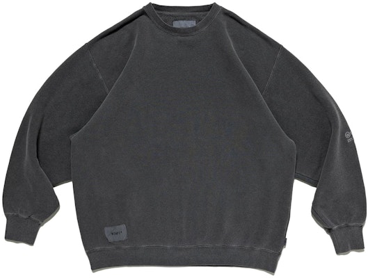 WTAPS Plain Crewneck Loose Fit Sweatshirt Men’s Black/Grey. 231ATDT-CSM16 Order WTAPS Plain Crewneck Loose Fit Sweatshirt Men’s Black/Grey. 231ATDT-CSM16