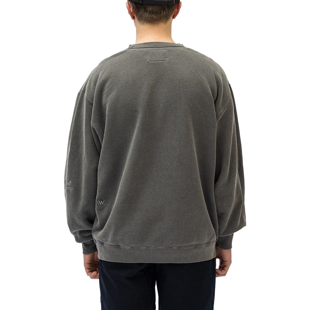 Purchase WTAPS Plain Crewneck Loose Fit Sweatshirt Men’s Black/Grey. 231ATDT-CSM16