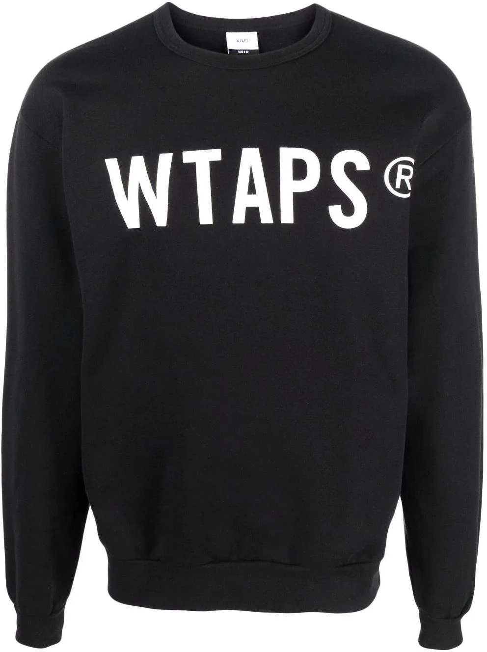 wtaps-plain-letter-logo-black-sweatshirt-mens-212-atdt-cp-01-s