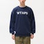Purchase WTAPS Plain Navy Blue Pullover Crewneck Sweatshirt 221ATDT-CSM18