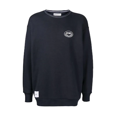 WTAPS Printed Logo Pullover Sweatshirt Black 212ATDT-CSM28