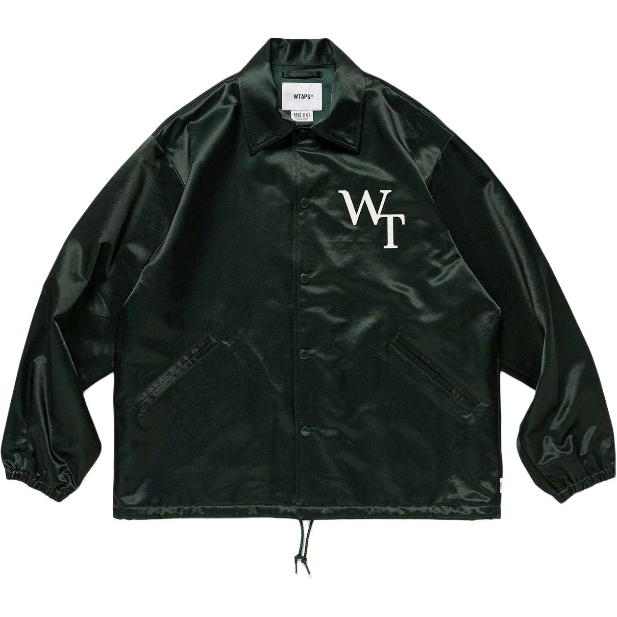 WTAPS Satin Button-Up Letter Patch Jacket Unisex Long Sleeve 241TQDT-JKM02