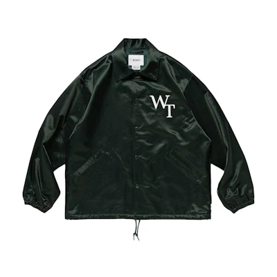 WTAPS Satin Button-Up Letter Patch Jacket Unisex Long Sleeve 241TQDT-JKM02