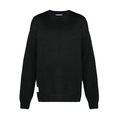 WTAPS Skeleton Jacquard Knit Sweater Black. 222MADT-KNM02