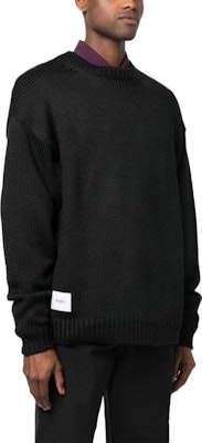 WTAPS Skeleton Jacquard Knit Sweater Black. 222MADT-KNM02 Shop WTAPS Skeleton Jacquard Knit Sweater Black. 222MADT-KNM02