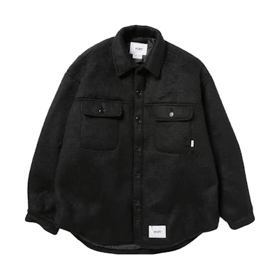 WTAPS Solid Color Collared Single-Breasted Jacket Black Men’s 222WVDT-JKM03-BLK