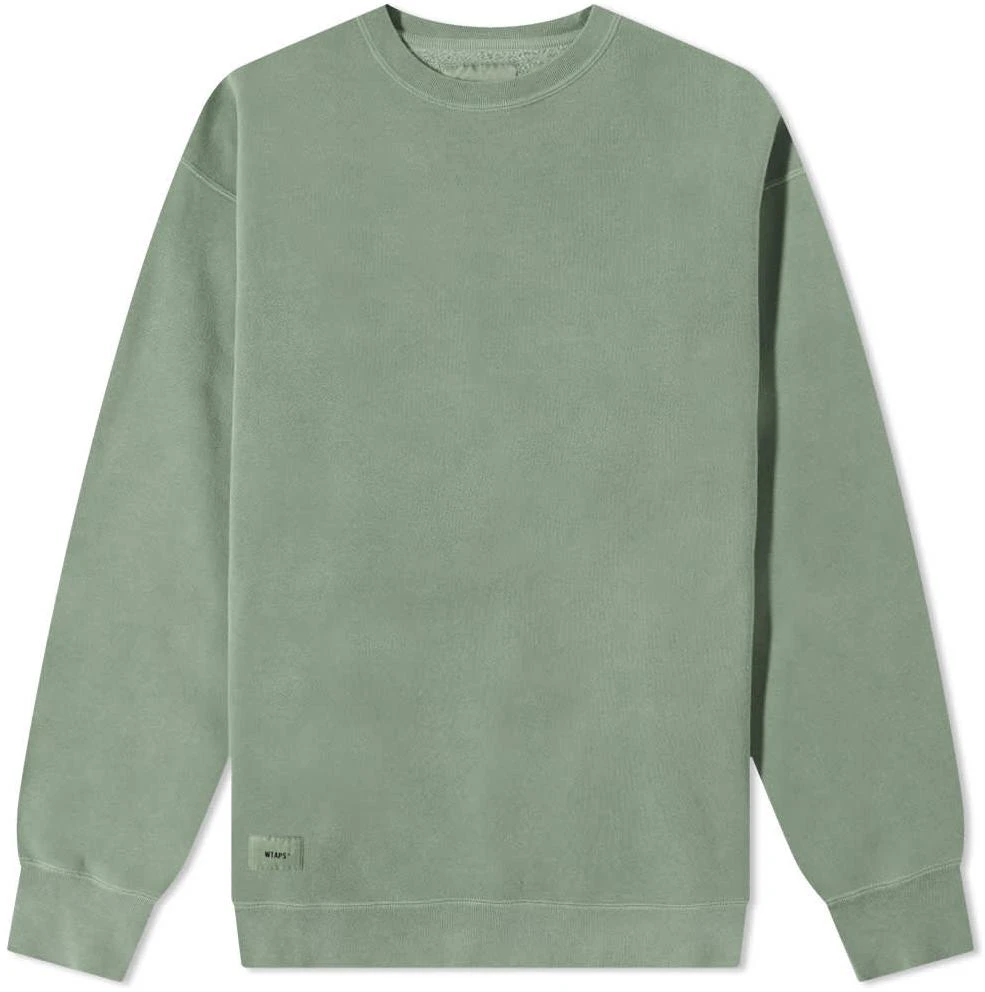 wtaps-solid-color-crewneck-long-sleeve-sweatshirt-olive-green-212-atdt-csm-04-ovd