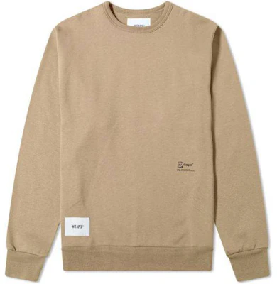 WTAPS 無地 クルーネック 長袖スウェット メンズ ベージュ 202ATDT-CSM10-BG Buy WTAPS 無地 クルーネック 長袖スウェット メンズ ベージュ 202ATDT-CSM10-BG
