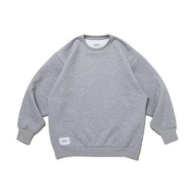 WTAPS Solid Color Crewneck Pullover Sweatshirt Long Sleeve 231ATDT-CSM07