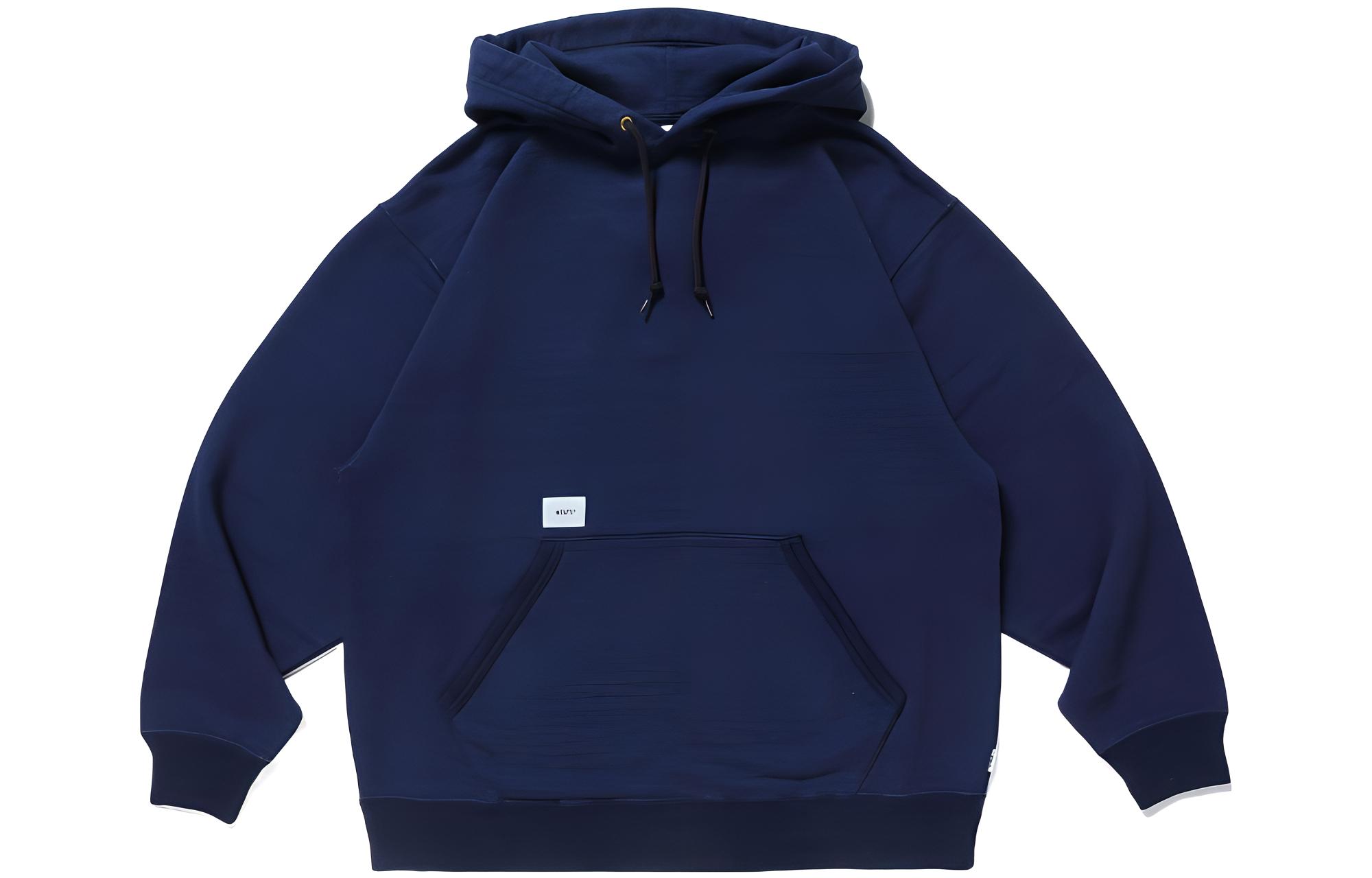WTAPS Solid Color Hoodie Deep Blue 221ATDT-CSM37