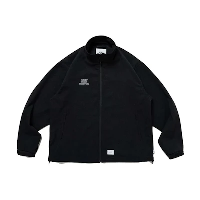 WTAPS Solid Color Letter Print Zip Jacket Black Outerwear 231BRDT-JKM01-BK