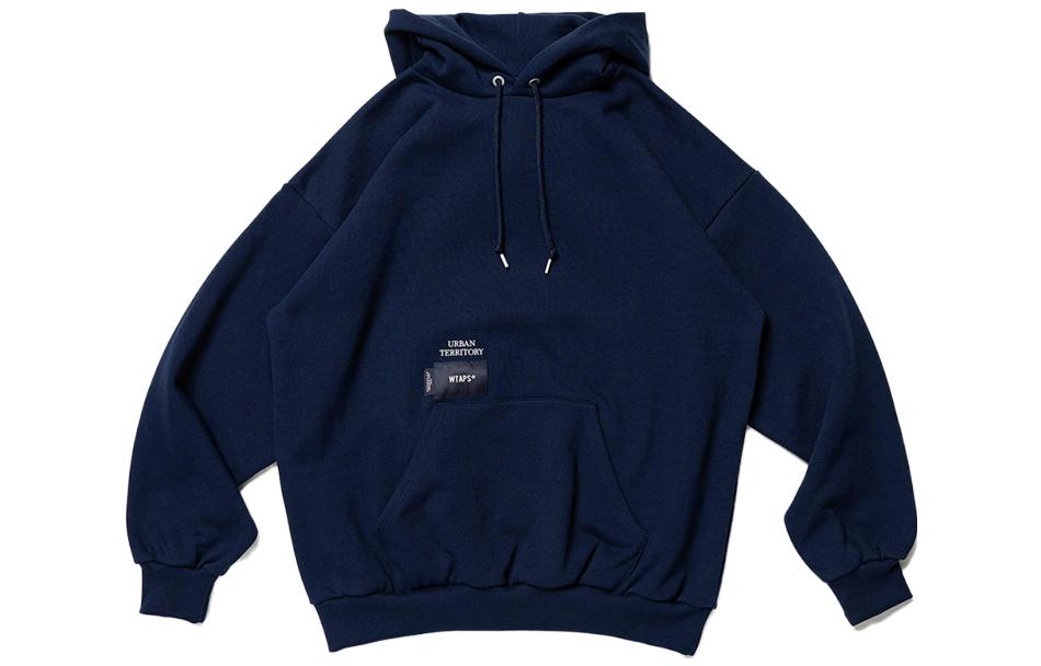 Order WTAPS Solid Color Pullover Hoodie Navy Blue - 222ATDT-HPM03S-NAVY