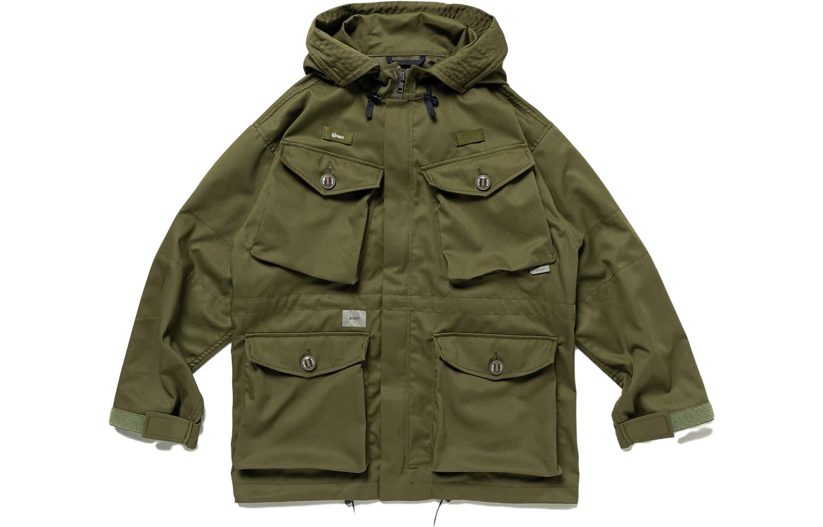 WTAPS Solid Color Stand Collar Zip-Up Jacket 232BRDT-JKM03