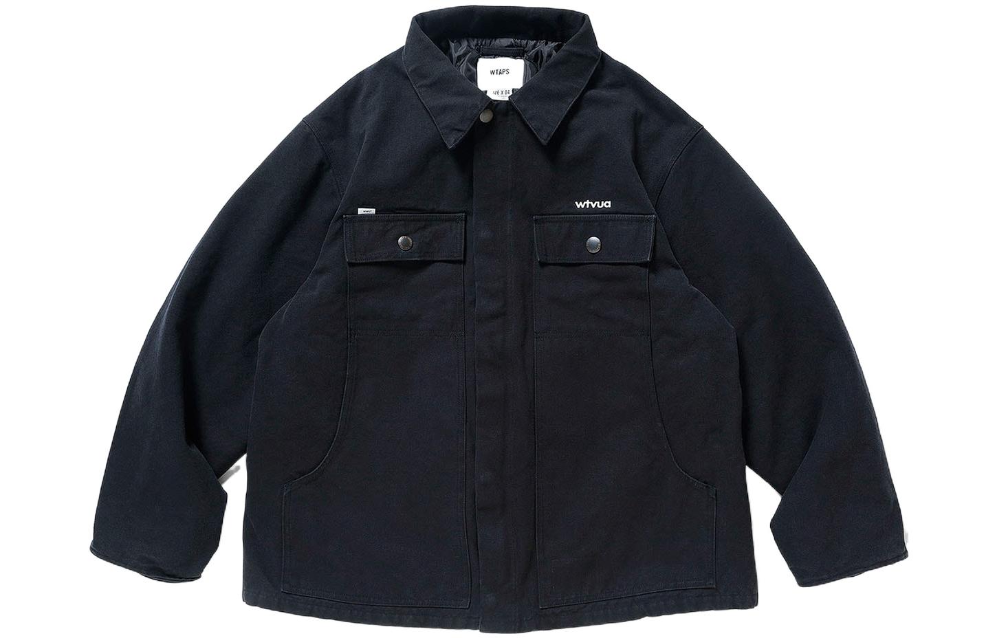 WTAPS Solid Color Zip-Up Collar Long-Sleeve Jacket 222WVDT-JKM05