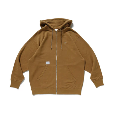 WTAPS Solid Color Zip Hoodie with Drawstring for Men 221ATDT-CSM10