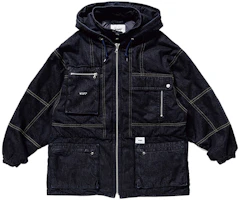 WTAPS Solid Denim Hoodie Jacket Unisex Indigo Color 192WVDT-JKM07-IN WTAPS Solid Denim Hoodie Jacket Unisex Indigo Color 192WVDT-JKM07-IN
