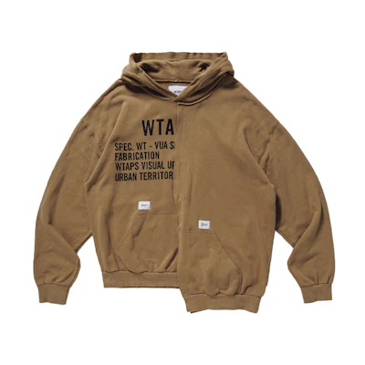 WTAPS SS21 Asymmetrical Cotton Hooded Sweatshirt 211ATDT-CSM39