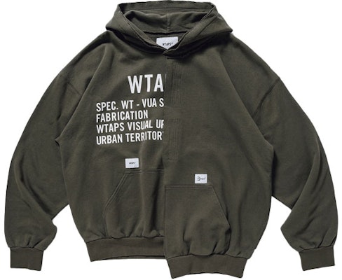 WTAPS SS21 Asymmetrical Cotton Hooded Sweatshirt 211ATDT-CSM39 Order WTAPS SS21 Asymmetrical Cotton Hooded Sweatshirt 211ATDT-CSM39