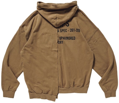 WTAPS SS21 Asymmetrical Cotton Hooded Sweatshirt 211ATDT-CSM39 1