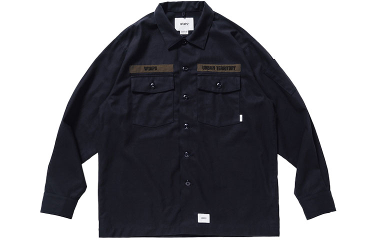 Shop WTAPS SS21 BUDS Cotton Twill Workwear Jacket 211BRDT-SHM02