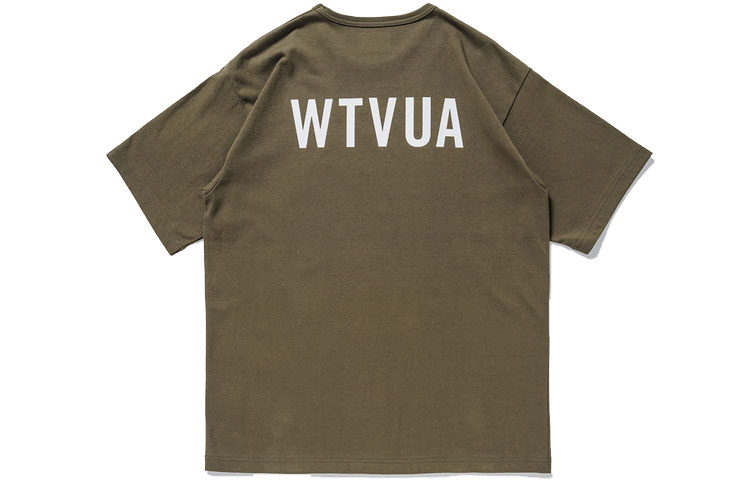 Cheap WTAPS SS21 Knit Crewneck Logo Print Short Sleeve T-Shirt Unisex. 211ATDT-CSM15