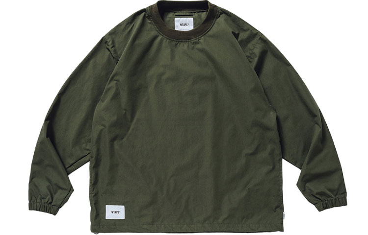 WTAPS SS21 Logo Solid Color Pullover Long Sleeve T-Shirt 211BRDT-SHM04