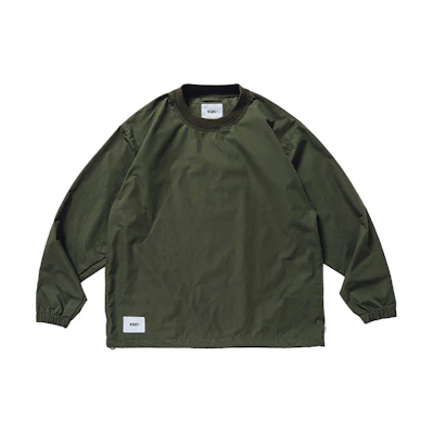 WTAPS SS21 Logo Solid Color Pullover Long Sleeve T-Shirt 211BRDT-SHM04