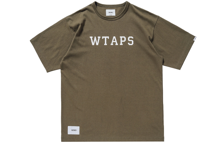 Details for WTAPS SS21 Oversized Logo Print Crewneck T-Shirt Unisex Casual Tee 211ATDT-CSM20