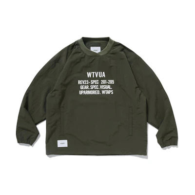 WTAPS SS22 Nylon Pullover Jacket with Letter Print 221BRDT-JKM04