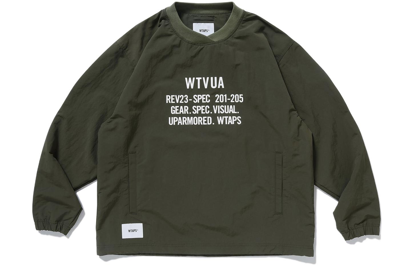 Order WTAPS SS22  Nylon Pullover Jacket with Letter Print 221BRDT-JKM04