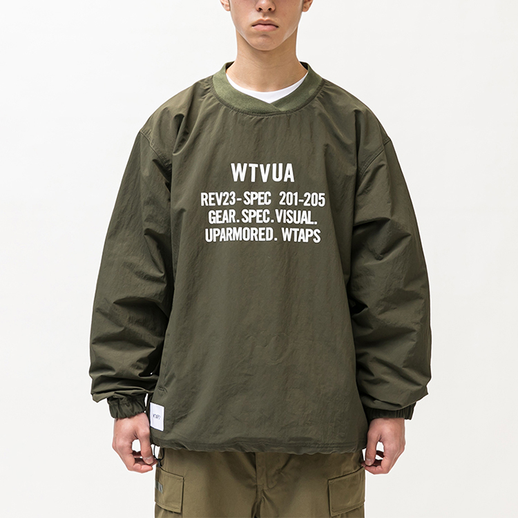 Sizing WTAPS SS22  Nylon Pullover Jacket with Letter Print 221BRDT-JKM04