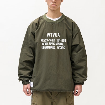 WTAPS SS22 Nylon Pullover Jacket with Letter Print 221BRDT-JKM04 Sizing WTAPS SS22 Nylon Pullover Jacket with Letter Print 221BRDT-JKM04