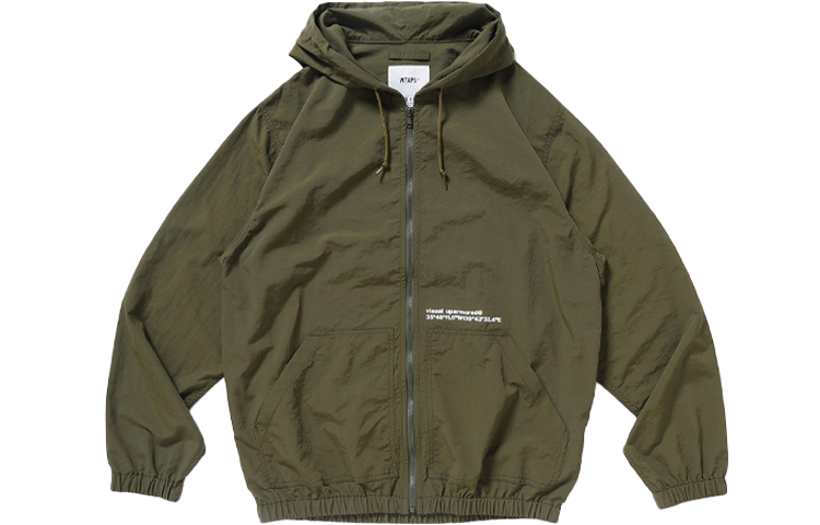 WTAPS SS22 Solid Color Nylon Hooded Jacket Unisex 221BRDT-JKM01