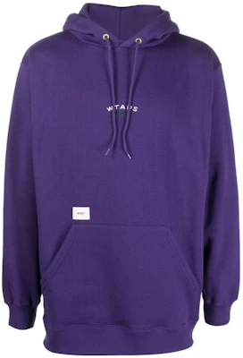 WTAPS SS22 Solid Logo Hoodie Purple Long Sleeve Pullover 212ATDT-CSM20 Buy WTAPS SS22 Solid Logo Hoodie Purple Long Sleeve Pullover 212ATDT-CSM20