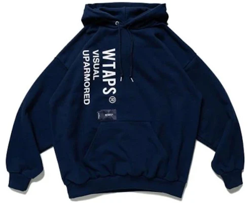 WTAPS SS23 蓝色纯色标志印花连帽长袖卫衣 222ATDT-HPM02S-NAVY Order WTAPS SS23 蓝色纯色标志印花连帽长袖卫衣 222ATDT-HPM02S-NAVY