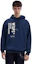 Lookbook WTAPS SS23 蓝色纯色标志印花连帽长袖卫衣 222ATDT-HPM02S-NAVY
