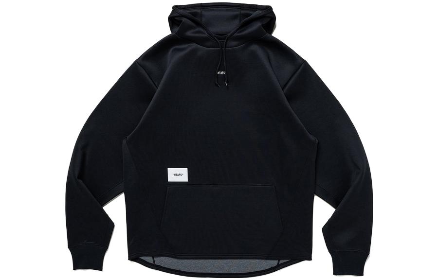 WTAPS SS23 Plain Black Hoodie Casual Wear 231ATDT-CSM05-BK